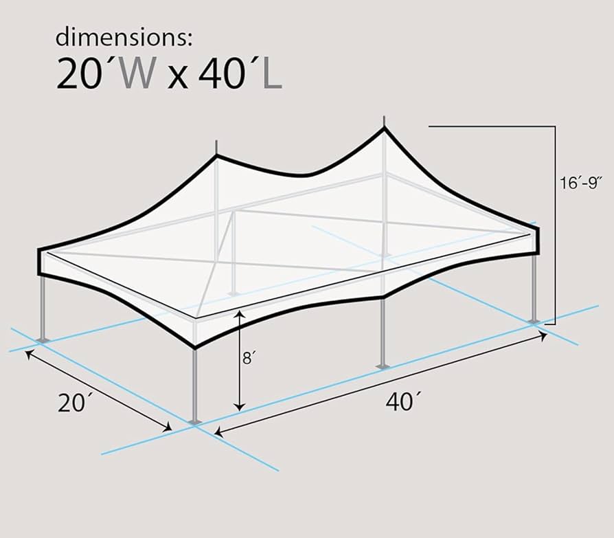 High Peak Frame Tent, 20 x 20